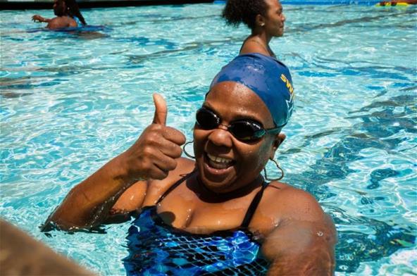 Happy Swimmer at 1922 Swim Clinic 16